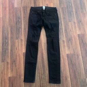 True Religion Black Distressed Jeans, size 27